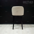 Luxury vintage fabric bar stool velvet bar chairs with backs